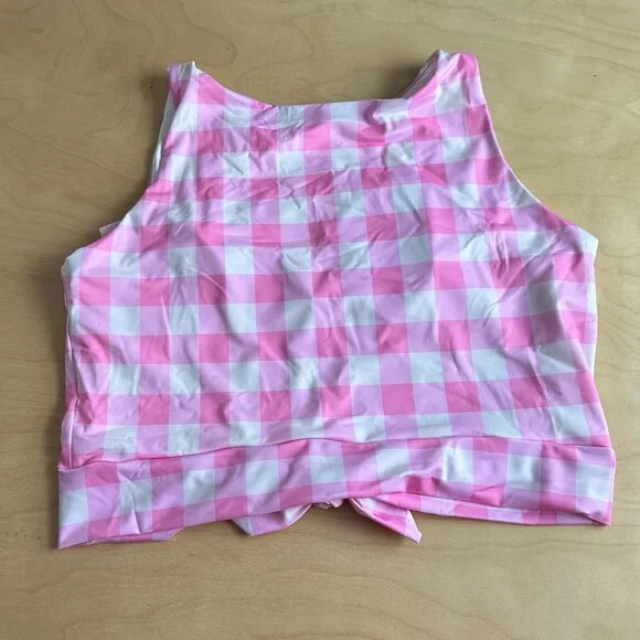 NWT Lime Ricki Pink Gingham Swimsuit 3X - Picture 8 of 11